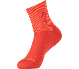 SOFT AIR MID LOGO SOCK FLORED/RKTRED STRIPE S